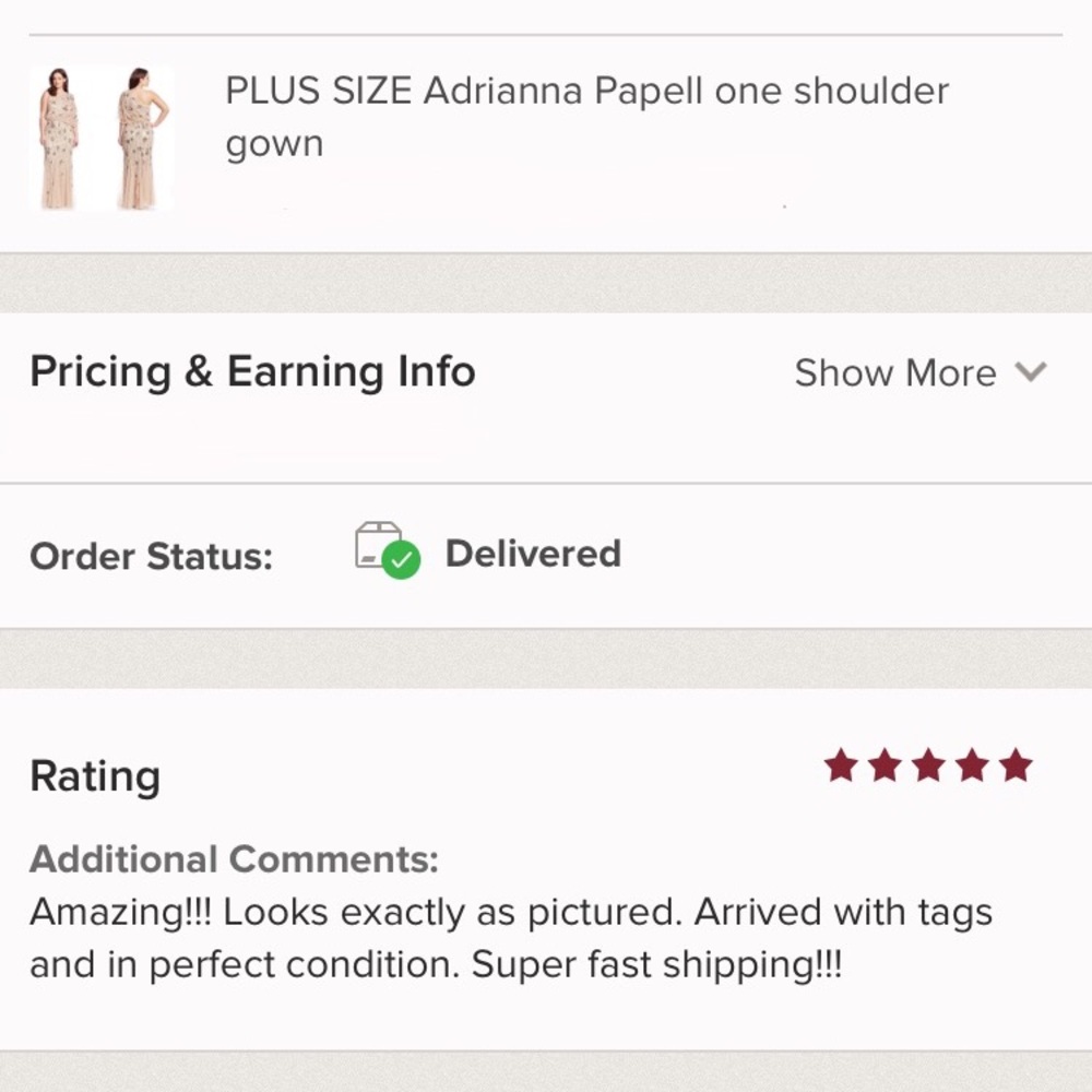 PLUS SIZE Adrianna Papell one shoulder gown - Picture 6 of 16